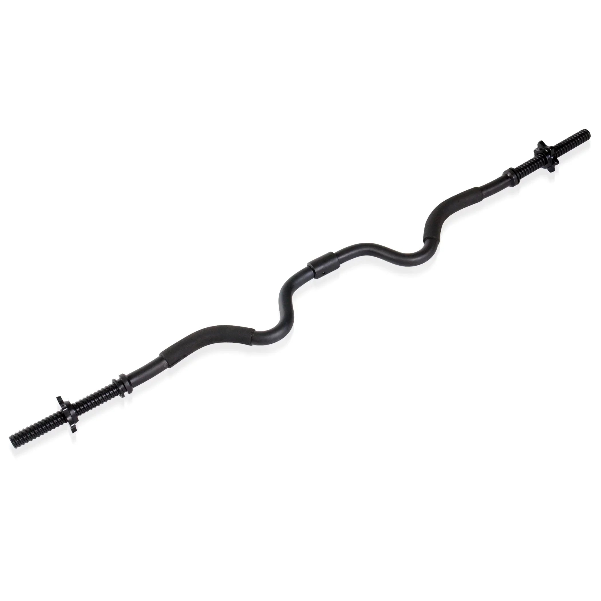 Barbell Standard Combo Curl Weight Bar with 40 lb Cast Iron Weight Plate Set