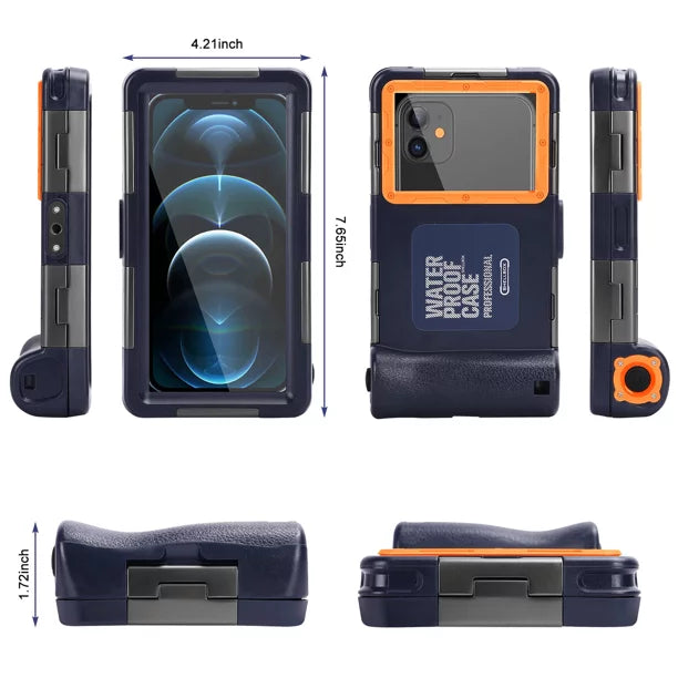 UrbanX Professional [15m/50ft] Swimming Diving Surfing Snorkeling Photo Video Waterproof Protective Case Underwater Housing for nova 6 And all Phones Up to 6.9 Inch  with Lanyard