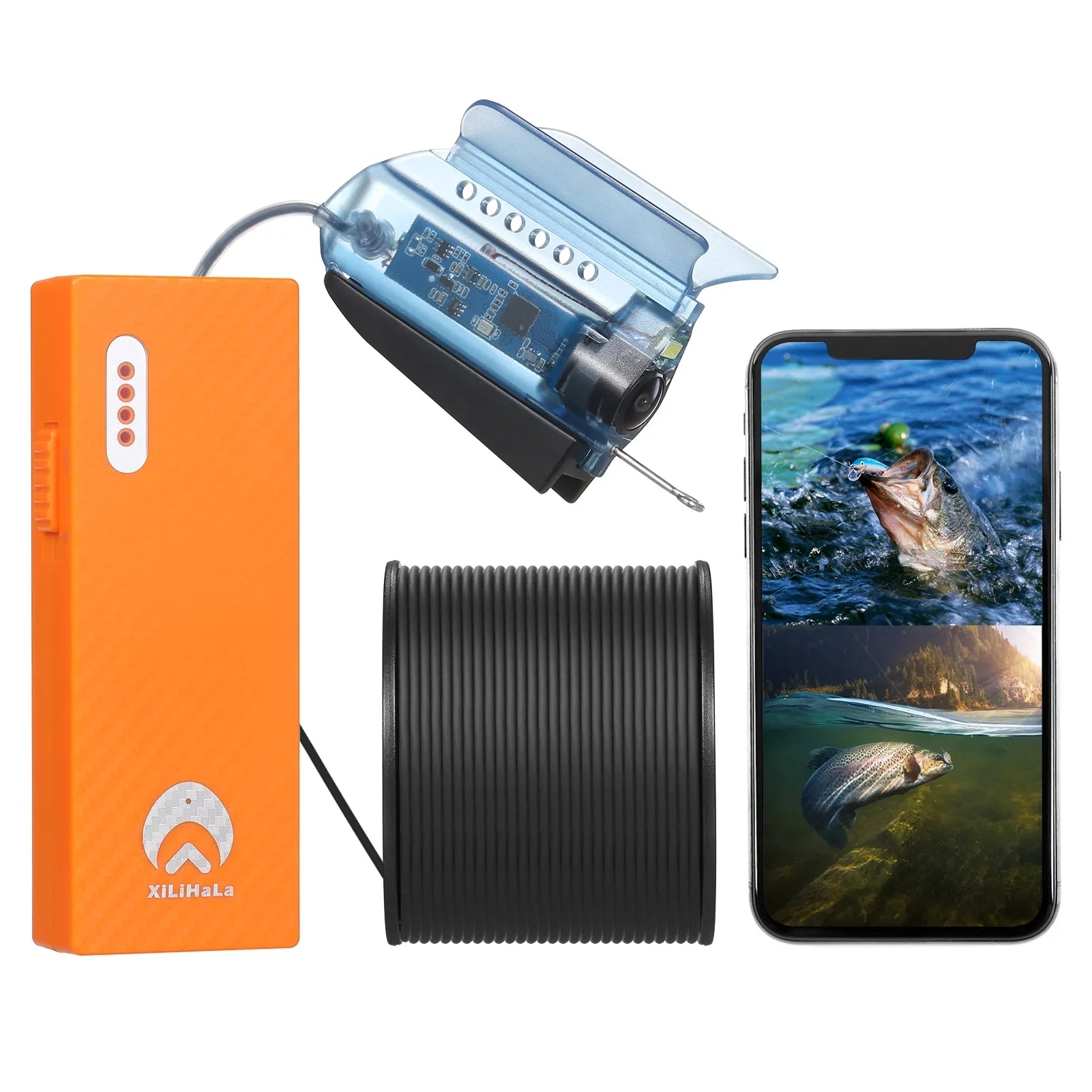 Gofishup Underwater Camera,Camera Live Video Camera  Live Video 1080P Camera  Fish Camera  Video Camera Fish 50M Cable Mobile Cable Mobile Bait 1080P Bait Carry Ice Ice Lake Sea