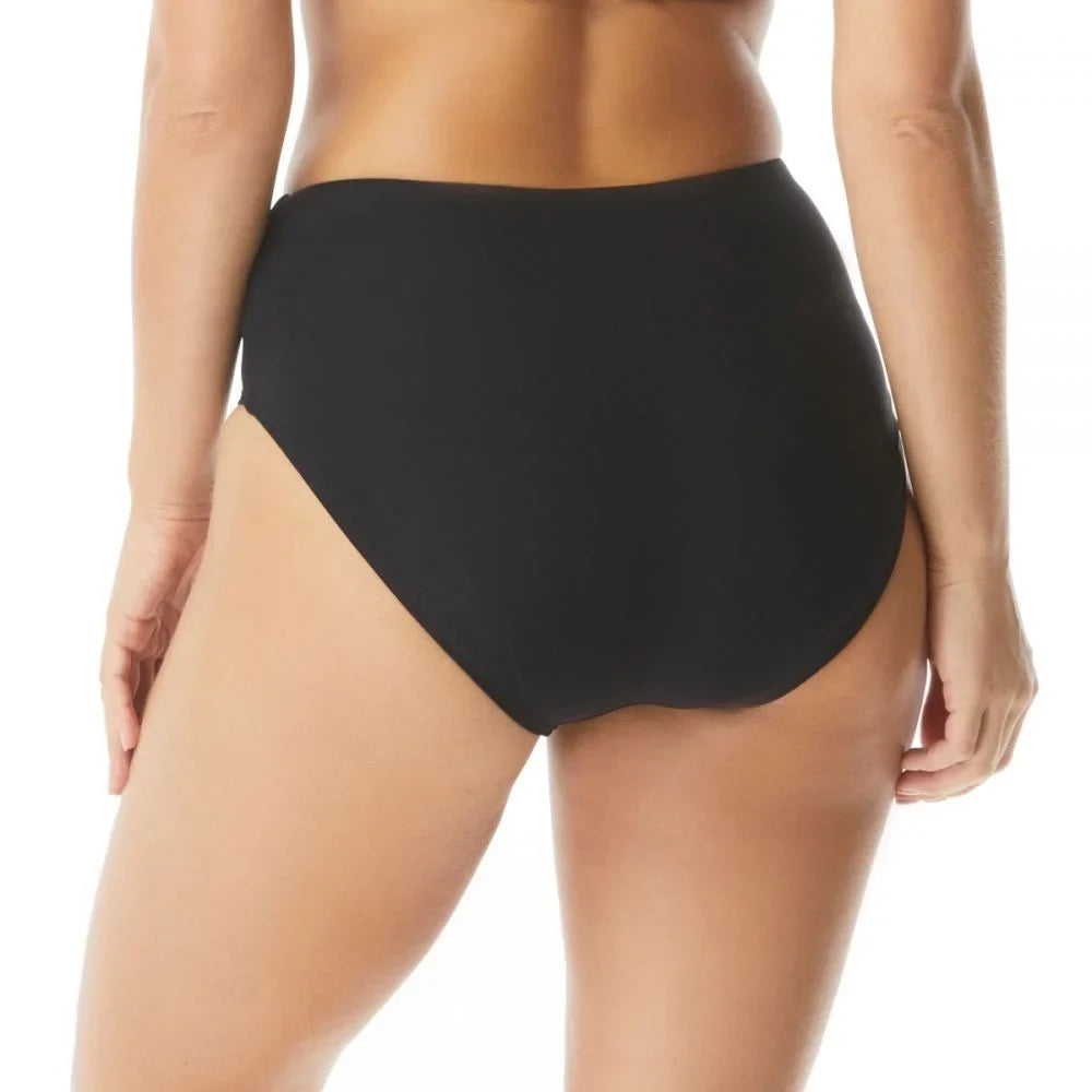 Coco Reef Women's Contours High Waist Bikini Bottoms Swimsuit Black Size Large