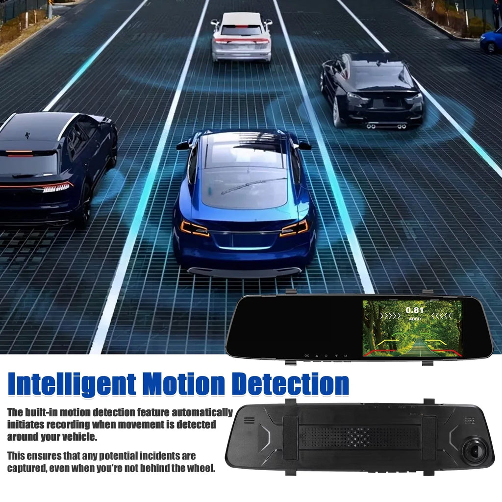 Dazzduo Dash Camera,Camera 4.3 Inch 1080P  Dash 4 Reverse Radars Rear Dual Camera Radars Rear Dual Reverse Radars Rear 4.3 Inch Screen Inch Screen Support Dash Camera Reco Dash Cam Rear