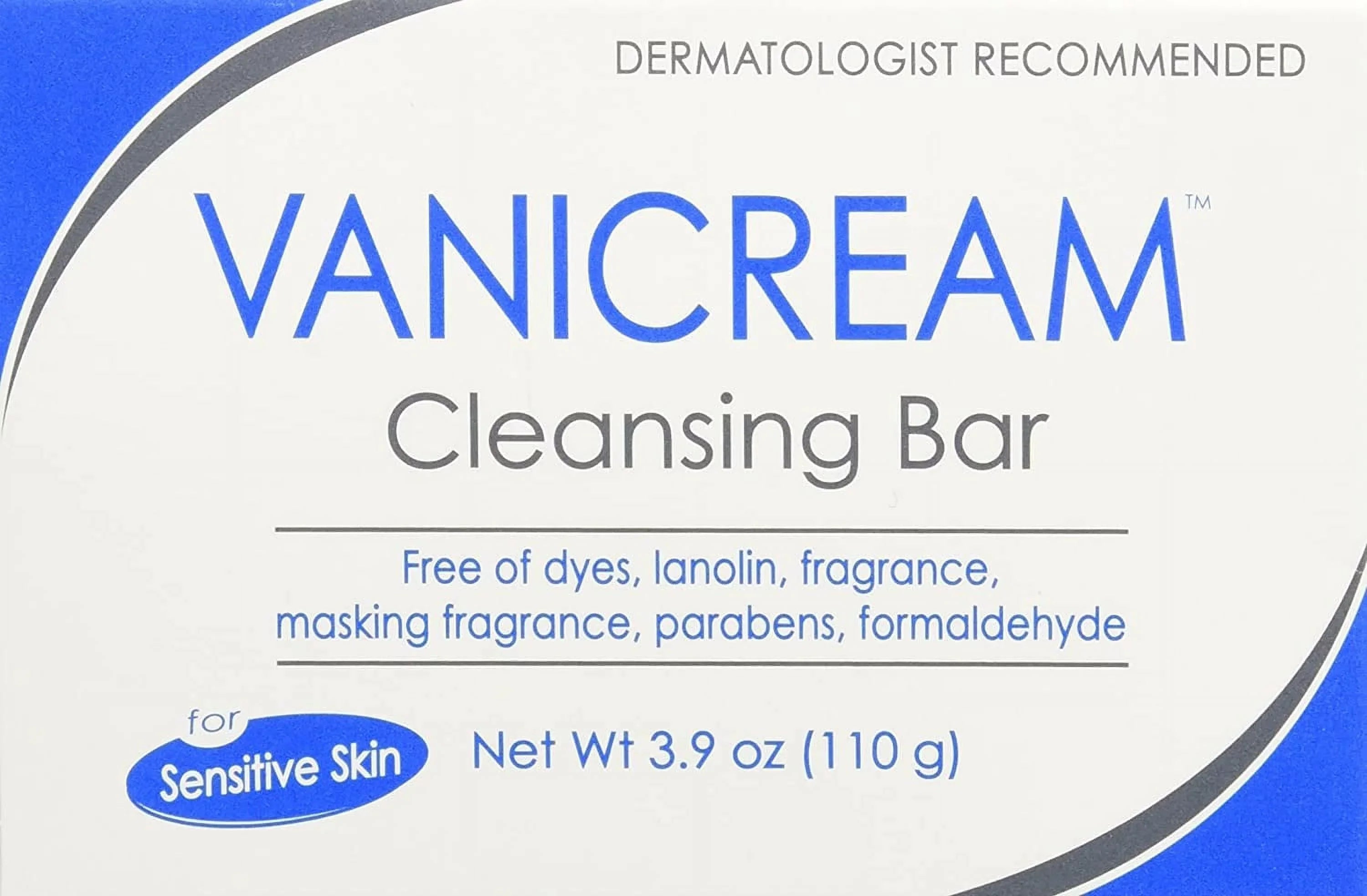 Vanicream Cleansing Bar Sensitive Skin, Fragrance-Free, 3.9 oz, 8 Pack