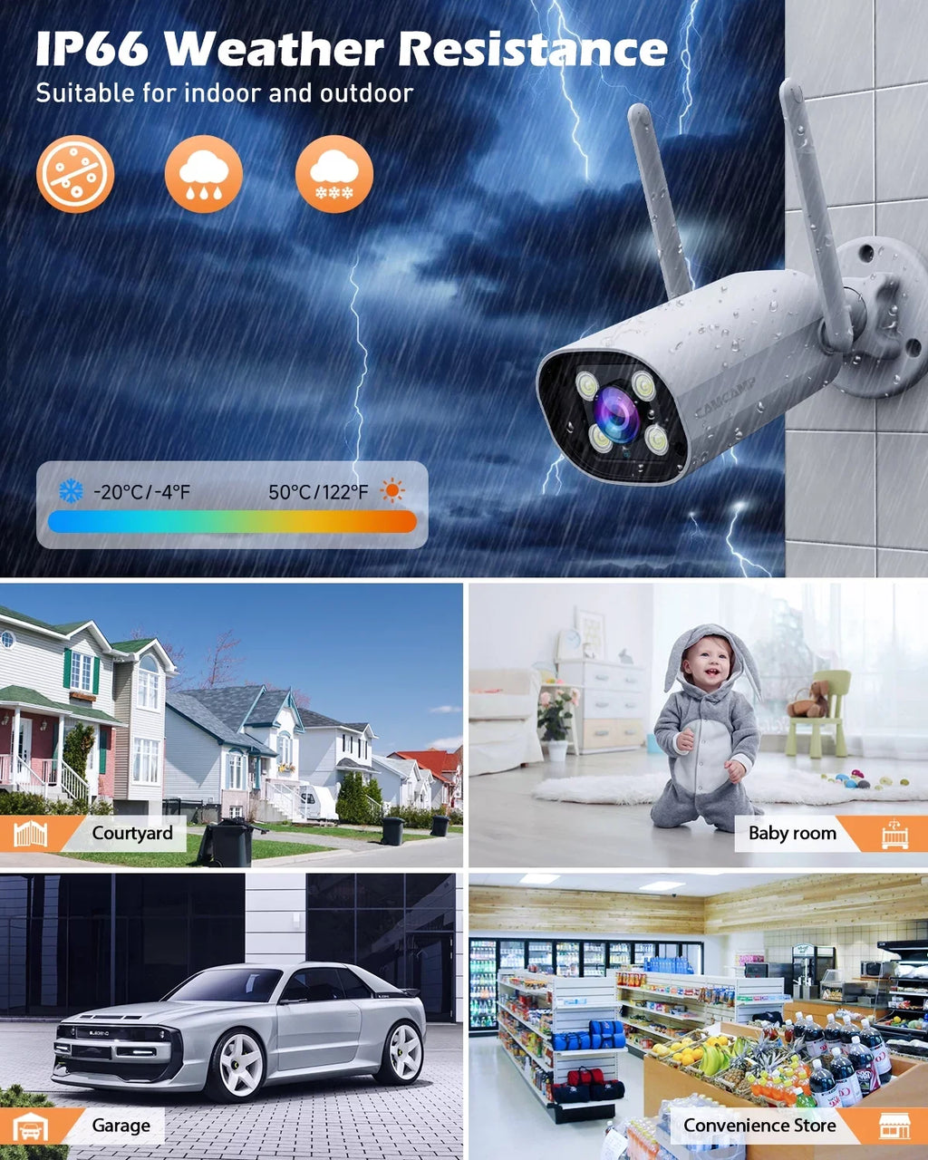 Toguard   Security Camera System 8CH 1080P  4Pc, Waterproof Wi-Fi  Surveillance with Email Alert, Night Vision, Remote Access, Motion Alert & Detection (Only Supports 2.4GHz Wi-Fi)