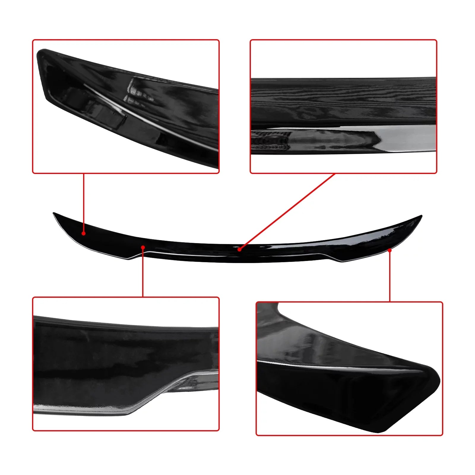 Rear Spoiler Trunk for 2022-2023 11th Honda Civic Hatchback  Tail Wing Gloss Black