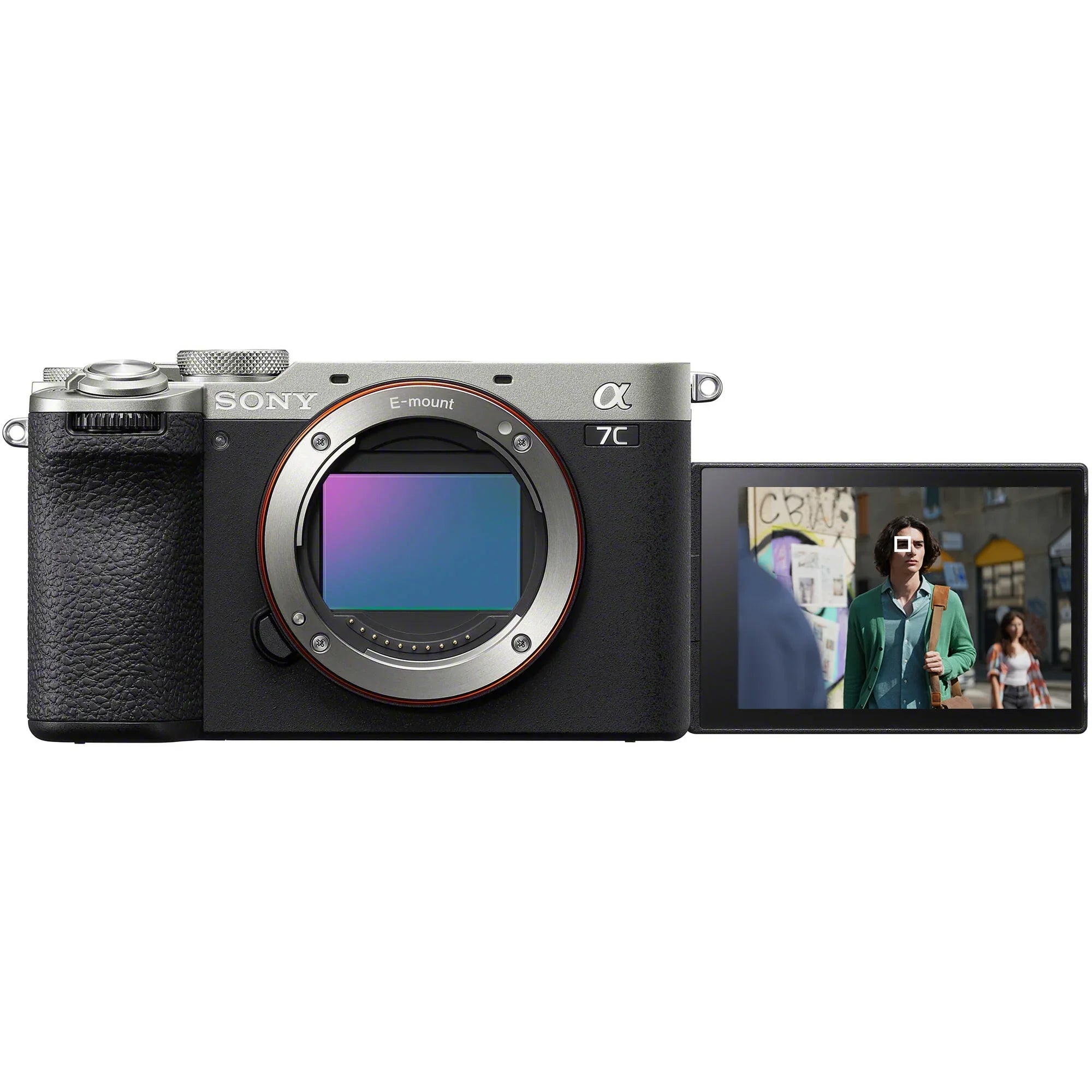 Sony a7C  Full Frame Mirrorless Interchangeable Lens Camera Body Silver -7CM2/ Bundle with Deco Gear Photography Bag Case + Extra Battery + Dual Charger + Tripod + Software Kit & Accessories