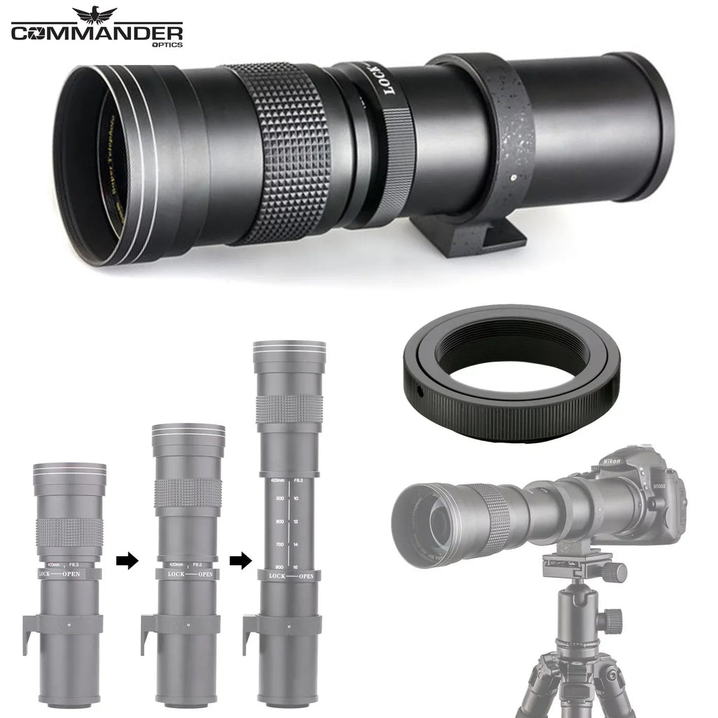 Canon   Full Frame Mirrorless Camera with  24-105mm  & 75-300mm  + 420-800mm  Lenses, Accessories: 2X 64GB Memory Cards,  Video Light, Microphone, Extra Battery, Case & More