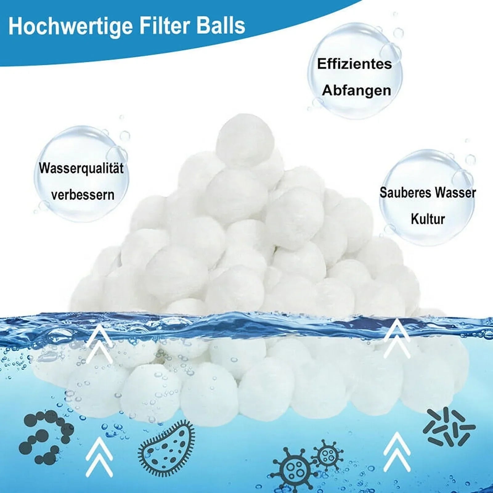 MageCrux 700G Filter Ball Filter Material Can Replace 25Kg Filter Sand For Pool-1PC