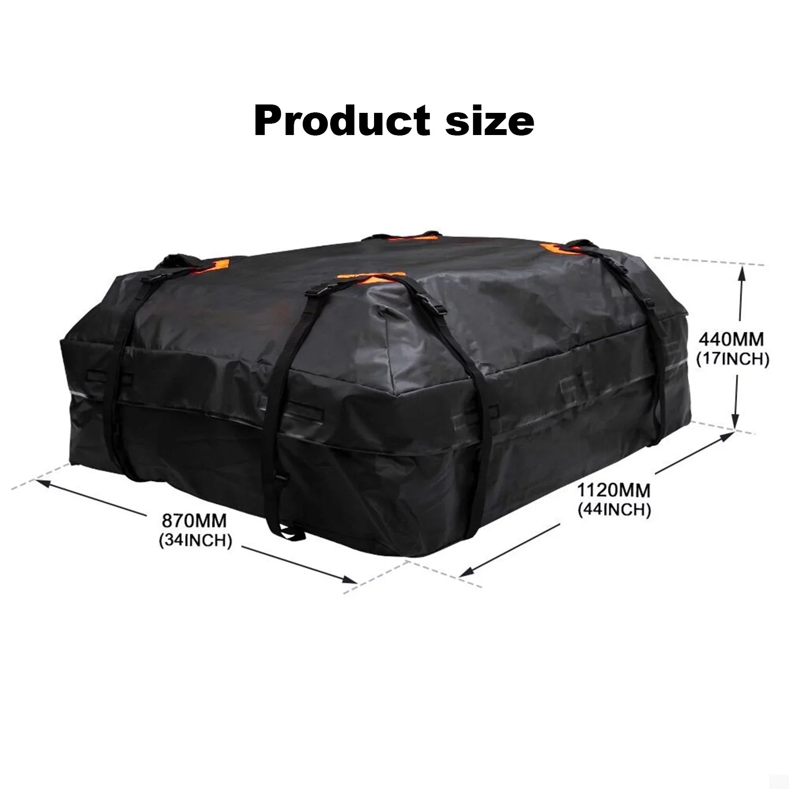 Htovila 600D Waterproof Cargo Bag Car Roof Cargo Carrier Universal Luggage Bag Storage Cube Bag for Travel Camping