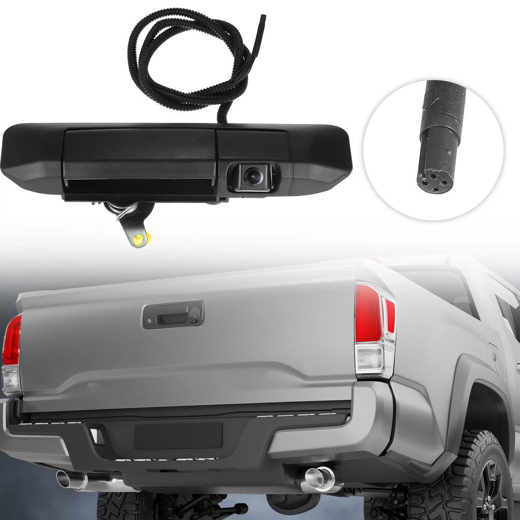 Car Tailgate Handle Set with Backup Camera Black for Toyota Tacoma 2005-2014 Tailgaters Replacement 6909004020
