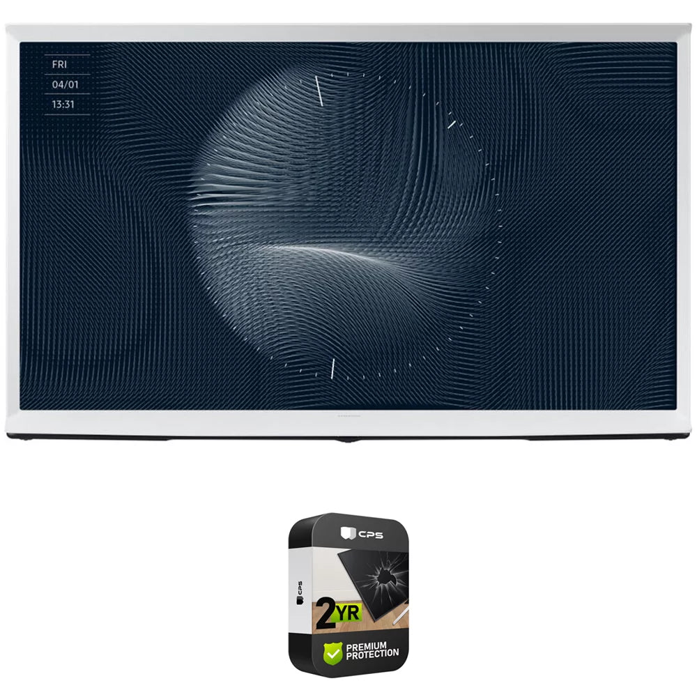 Samsung  The Serif 55 Inch  4K   Smart  (2022) Bundle with 2   Enhanced Protection Pack