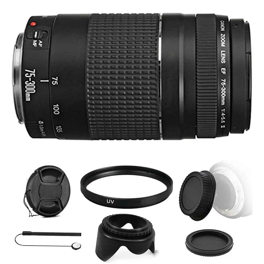 Canon  75-300mm f/4-5.6  Lens + 58mm  Filter for Canon 700D 1300D