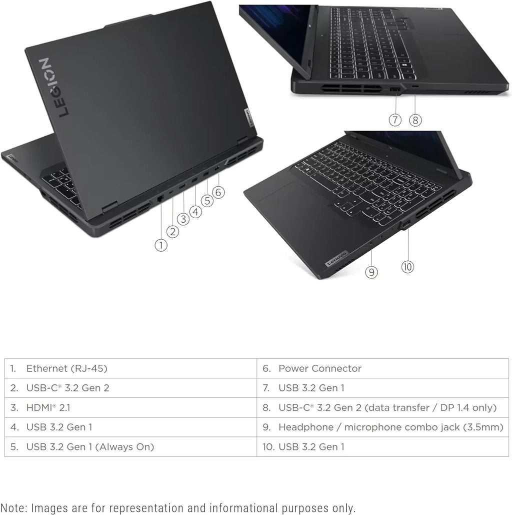 Lenovo Legion Pro 5i Gaming Laptop, 13th Gen Intel Core i7-13700HX, 32   Ram, 2  PCIe , 16" (2560x1600), Nvidia Geforce  4060, Windows 11 Home