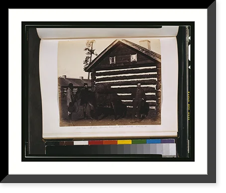 Historic Framed Print, Mule laden with casks - Boundary Commission huts, Colville, Columbia ., 17-7/8" x 21-7/8"