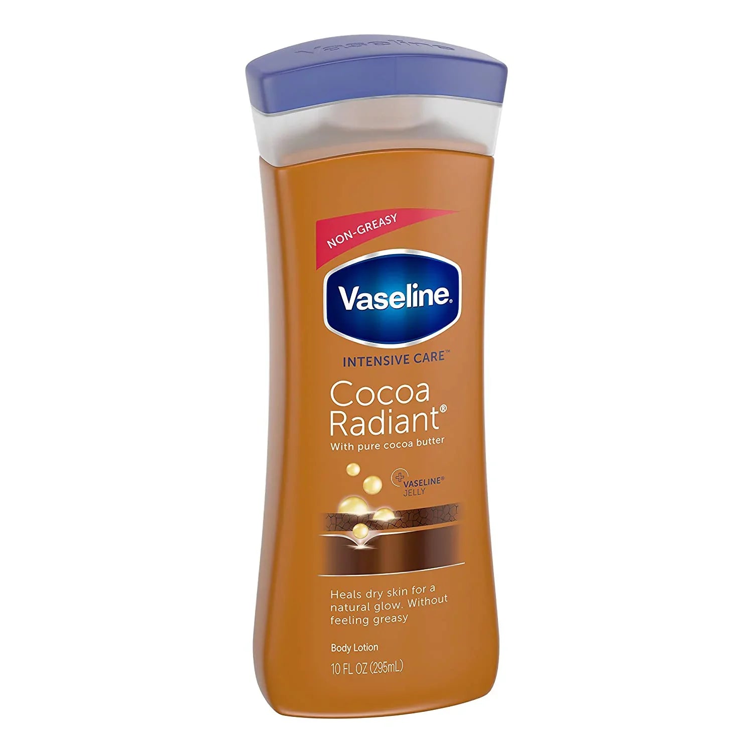 Vaseline Intensive Care Cocoa Butter Radiant Body Lotion, 10 oz, 6 Pack