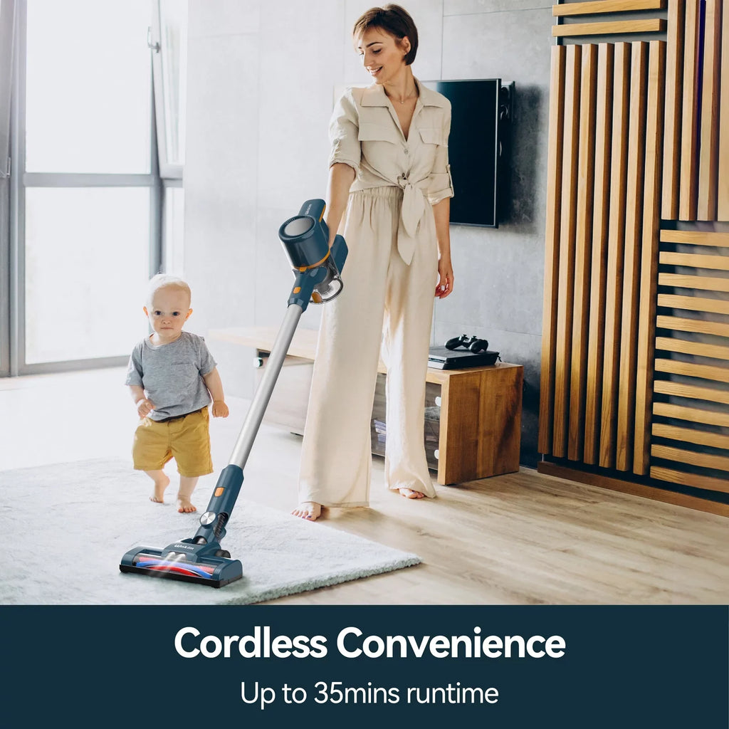 Wnkim Cordless Vacuum Cleaner, 6-in-1 Stick Vacuum with 2200 mAh Battery, Powerful Lightweight Vacuum Cleaner up to 35 Mins Runtime, for Home Hard Floor Carpet Pet Hair,