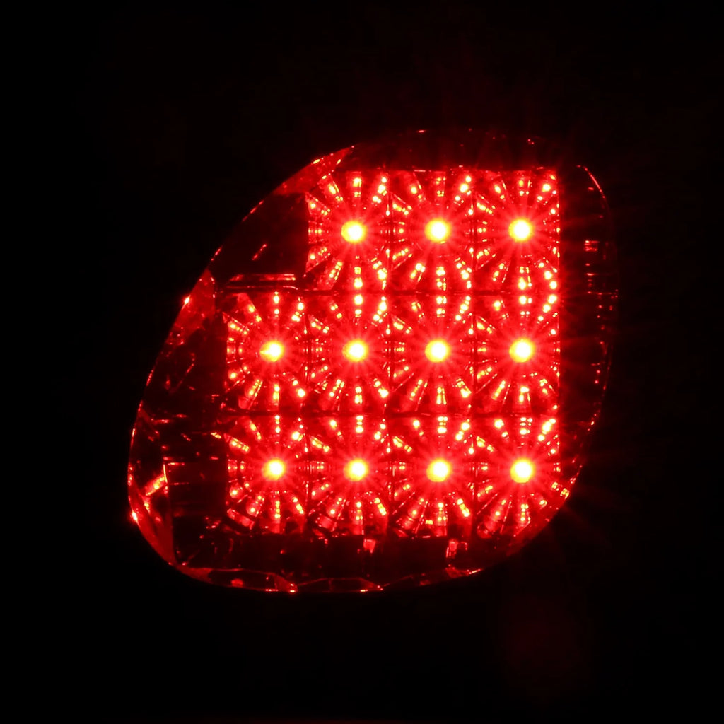 Spec- Tuning Red Clear Lens  Tail Lights Compatible with 1998-2005 Lexus // Left + Right Pair Assembly