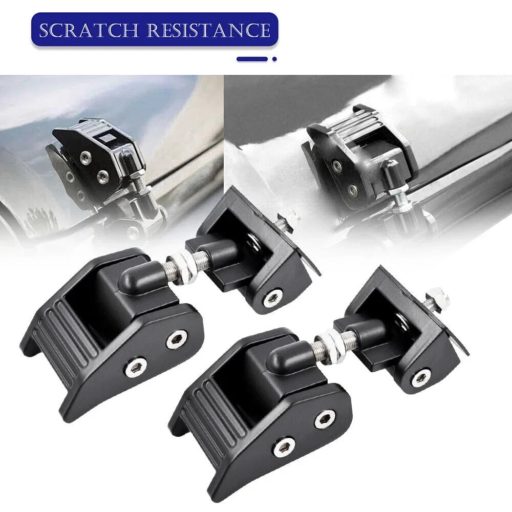 Onemayship 2 Pack Front Hood Latch Lock Catch for Jeep Wrangler  07-18  Secure Vehicle Protection-Black