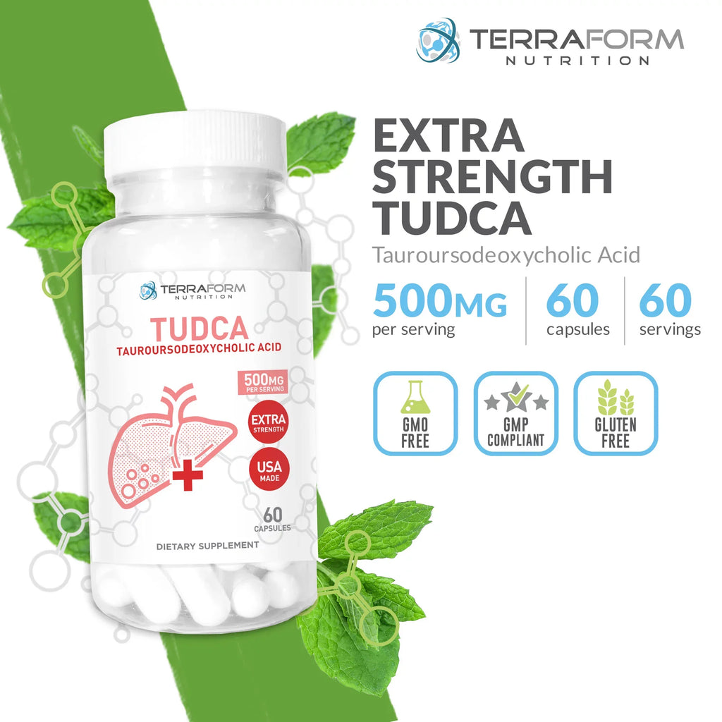 (2 Pack)  (Tauroursodeoxycholic Acid) - 500mg - 120 Capsules - Help Supports Liver Health