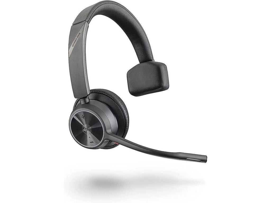 Poly Voyager 4310 Microsoft Teams Certified - Headset + dongle - Google Assistant, Siri - Mono -  Type  - Wireless - Bluetooth - 164 ft - 20 Hz - 20 kHz - Over-the-head, On-ear - Monau...
