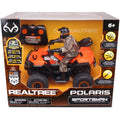 RealTree 1:8 Scale Radio Control Polaris Sportsman  - #81433, With Turbo Boost & Rider, 2.4 GHz , RealTree Edge Camouflage, Officially Licensed, Ages 6+