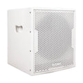 Sound Town 1400 Watts 12” Powered   Subwoofer with 2 Speaker Outputs, Folded Horn Design, White for Live Sound, Stage, Church, Lounge, Bar (-12DSWPW)