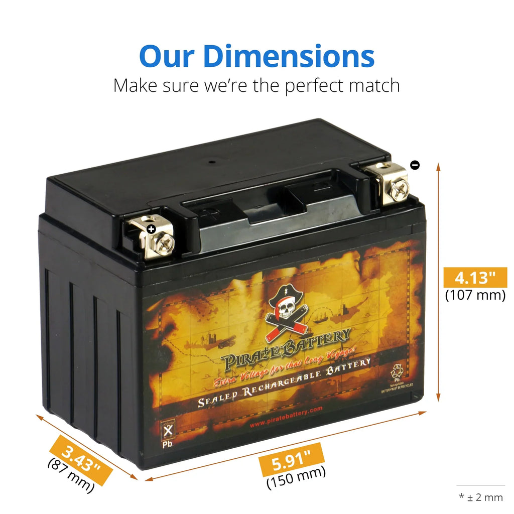 Pirate Battery Ytx9-Bs Motorcycle Battery for Suzuki 600Cc Gsf600S Bandit 2002
