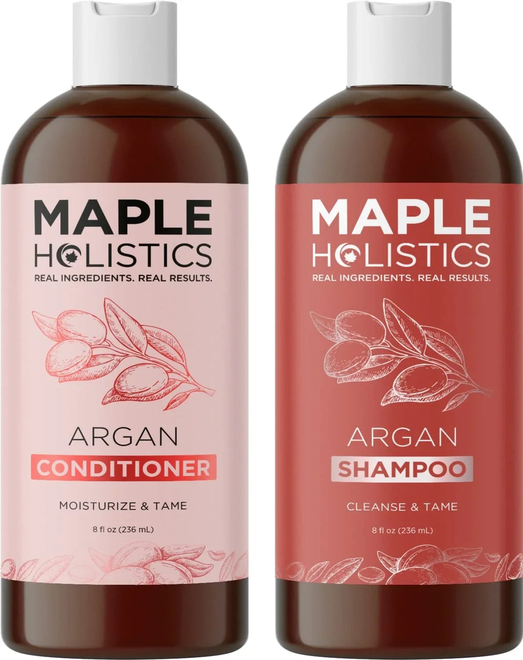 Moisturizing Argan Oil Shampoo and Conditioner for Dry Hair and Curly Hair Shampoo for Frizzy Hair Care - Sulfate Free Shampoo and Conditioner Set, 8 fl oz