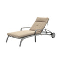 Adjustable Outdoor Lounge Chair with Cushioned Seating and Metal Frame