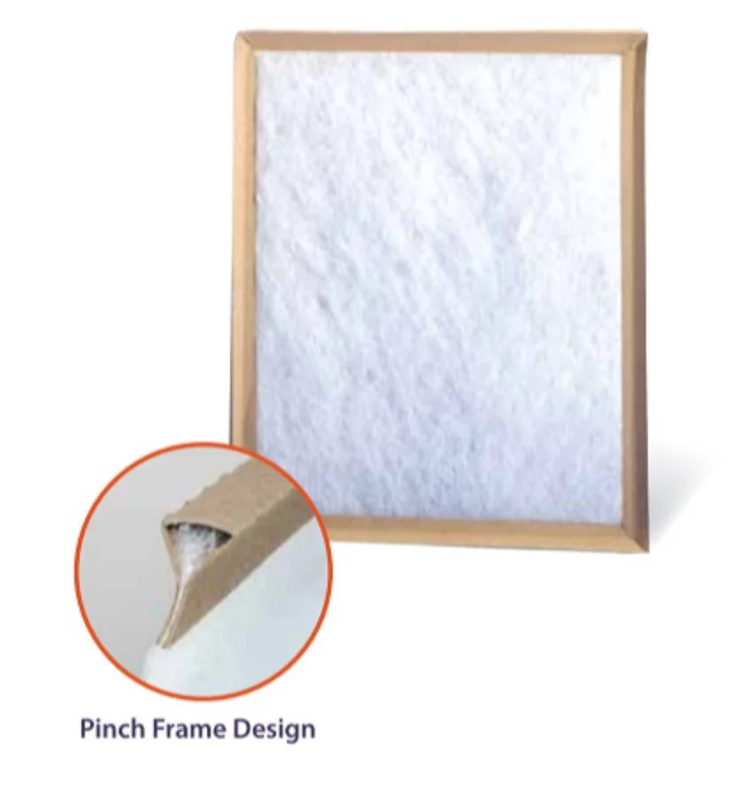 AquaNation 20X25x1  4 Polyester Fiberglass  Furnace Air Filters, Disposable Throwaway Panel Filters, Clean Living Basic Dust (Lot of 12)
