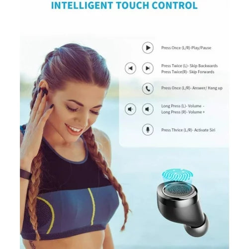 Wireless Earphones  Headphones True Stereo Earbuds w Mic Charging Case  for Samsung Galaxy A30s    5G  5G  A10s A10e A03s A02s  - Sonim   - Sony Xperia 1