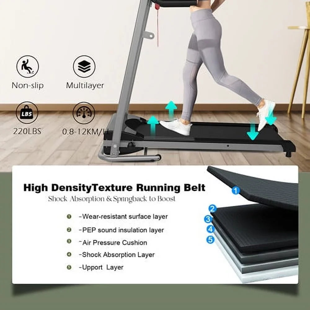 Mydepot Folding Treadmill, Small Apartment Friendly, Compact Design, Space Saving, Easy Storage, High Quality, Durable, Affordable, Comfort, Safety