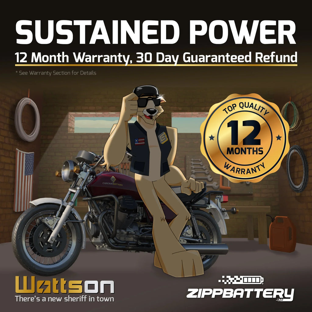 Zipp Battery - (9- 12 Volt,8 Ah, 120 ) Motorcycle Battery for Kawasaki 636cc Zx636-b  Ninja Zx-6r 2003