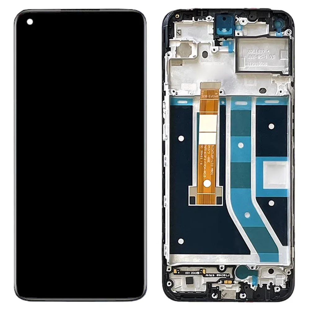 For OnePlus Nord   Digitizer Full Assembly with Frame   Screen (Black)