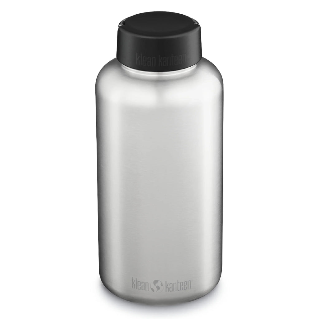Klean Kanteen Wide w/Wide Loop Cap, 64oz, Brushed Stainless