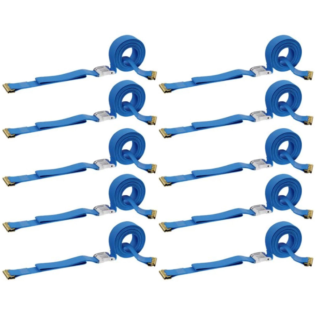 " 2"" x 20'  Track Cam Straps, Durable Cam Buckle Strap Cargo TieDowns, Heavy Duty Blue Polyester Tie-Downs, ETrack Spring Fittings, Tie Down Motorcycles, Trailer Loads, by  Cargo Mall"