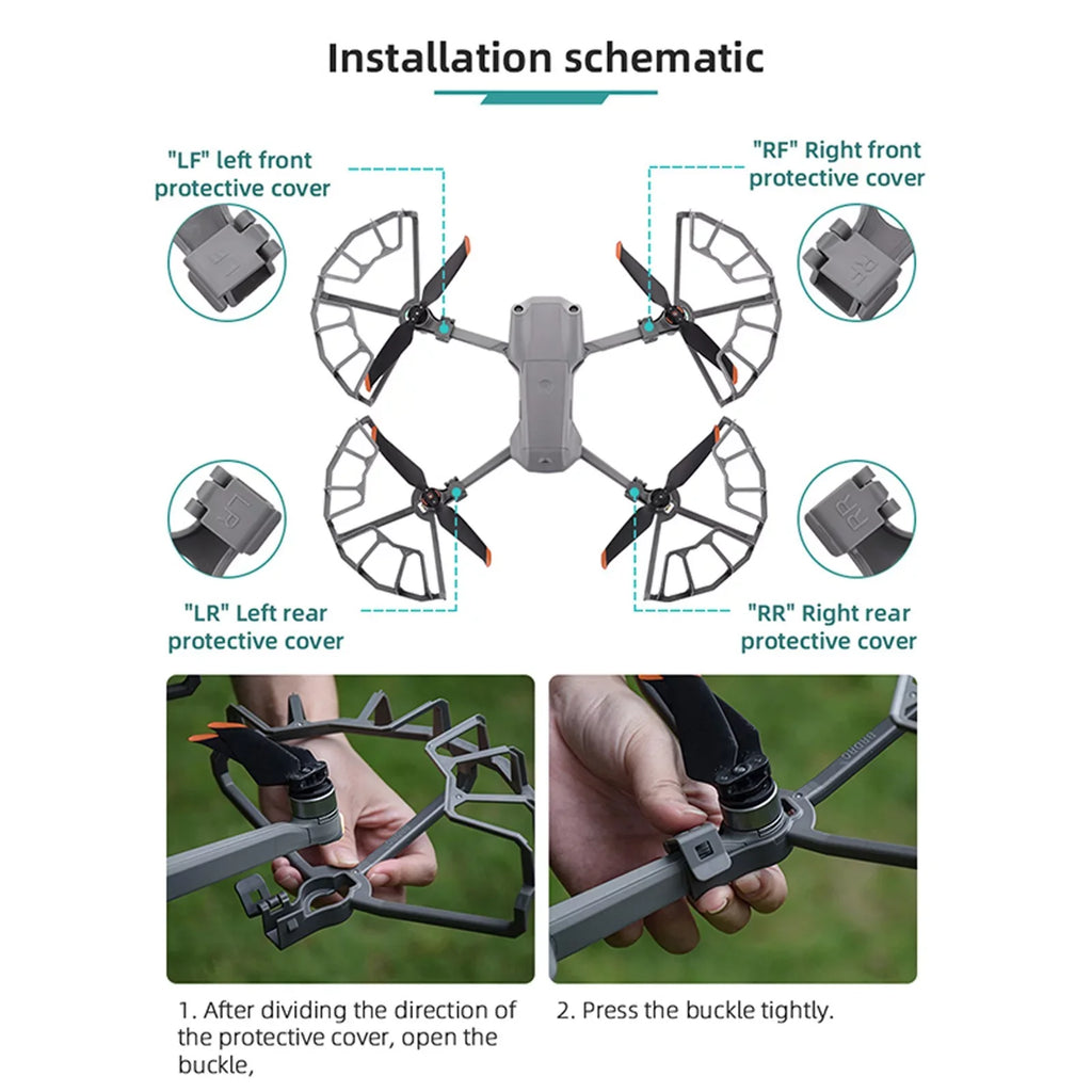 ZiSUGP Propeller Protection Ring For  Mavic Air 2/Air 2S Drone Propeller Leaf Guard Protection Drone Accessories  11 Pro Drone