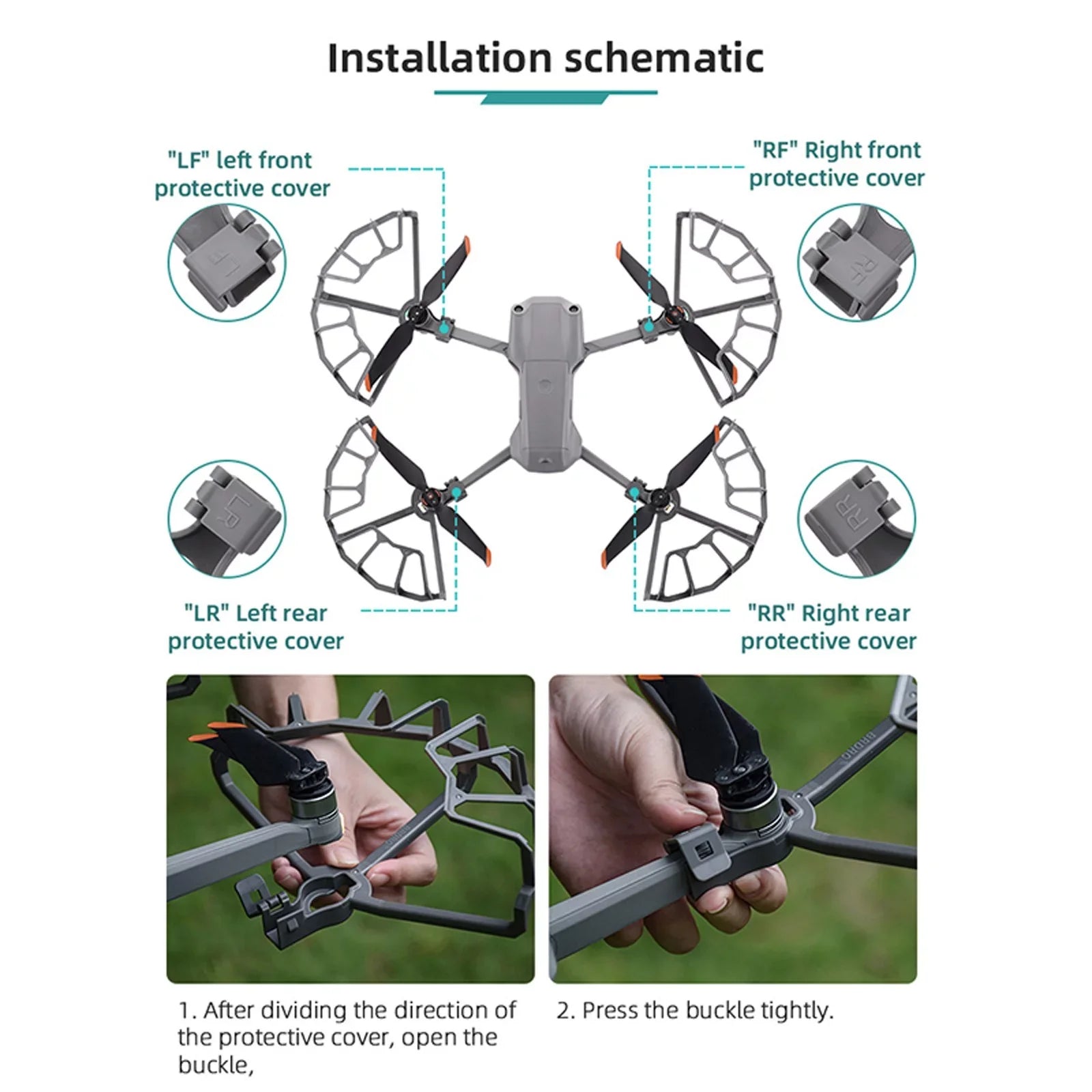 ZiSUGP Propeller Protection Ring For  Mavic Air 2/Air 2S Drone Propeller Leaf Guard Protection Drone Accessories  11 Pro Drone