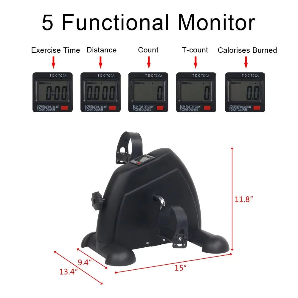 GoDecor Under Desk Bike Pedal Exerciser, Home ExerciseTherapy Bicycle, Black