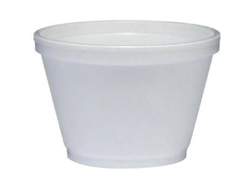 Dart Foam Containers, 6 oz, White, 50/Bag, 20 Bags/Carton -