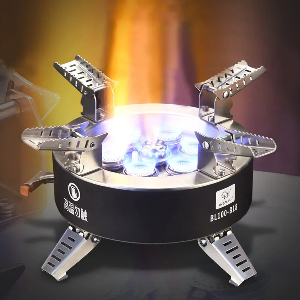 ammoon High  Camping Stove, 18000W Piezo Ignition Gas Stove, Windproof Backpacking Stove, Fishing Hiking Traveling