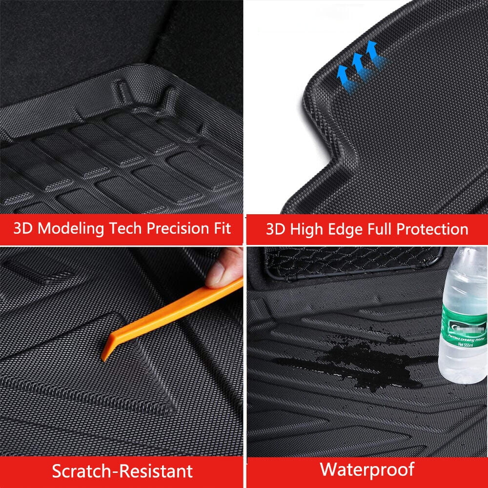 Easy to Clean for 2011-2021 Jeep Grand Cherokee  Rear Cargo Trunk Mats Liner