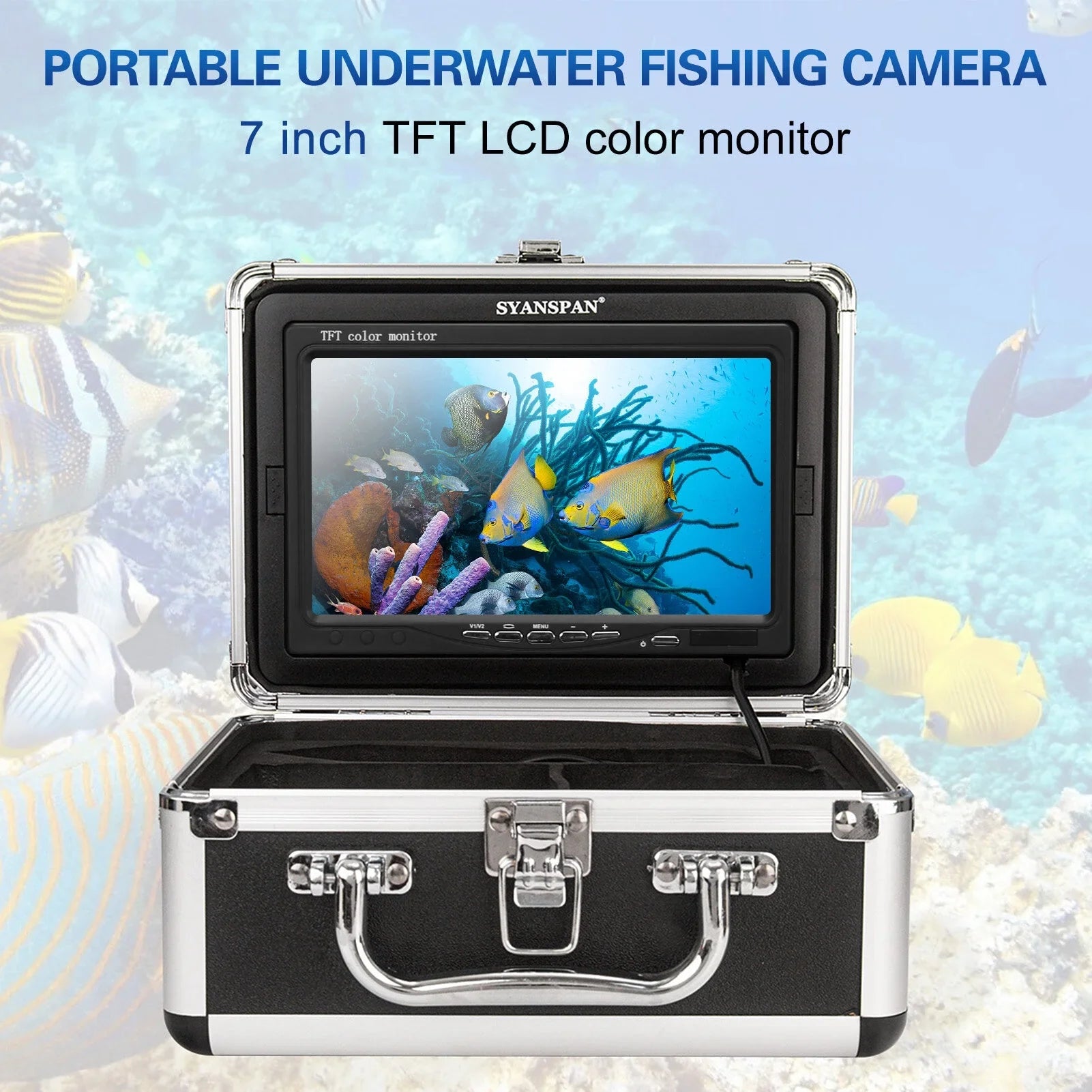 7 Inch 1200TVL Underwater Fishing Camera Fish Finder 12 Infrared  Lamps 15M for Ice Sea Fishing