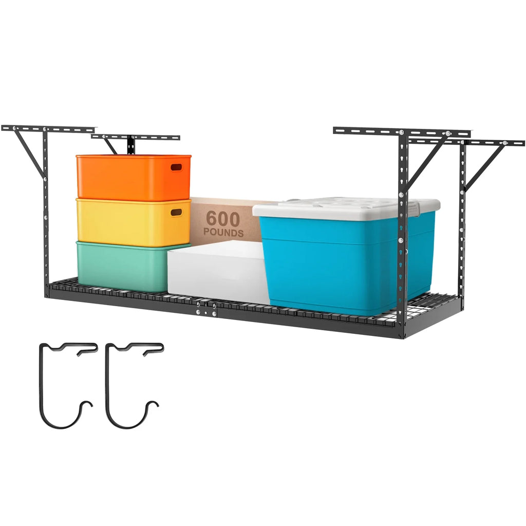 Overhead Adjustable Garage Storage Stand 36x96in Ceiling Stand 600lb Black