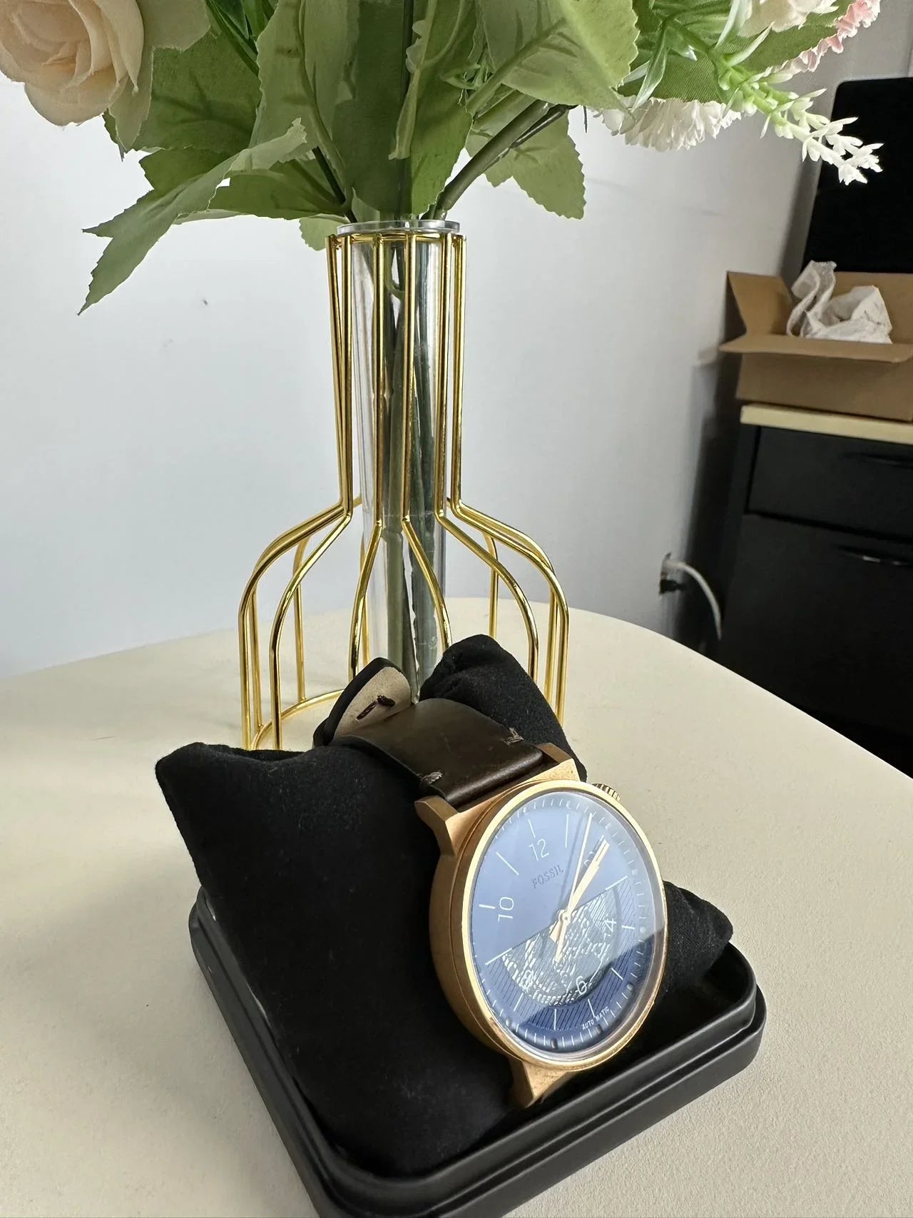 Fossil  Barstow Automatic Brown Leather Watch