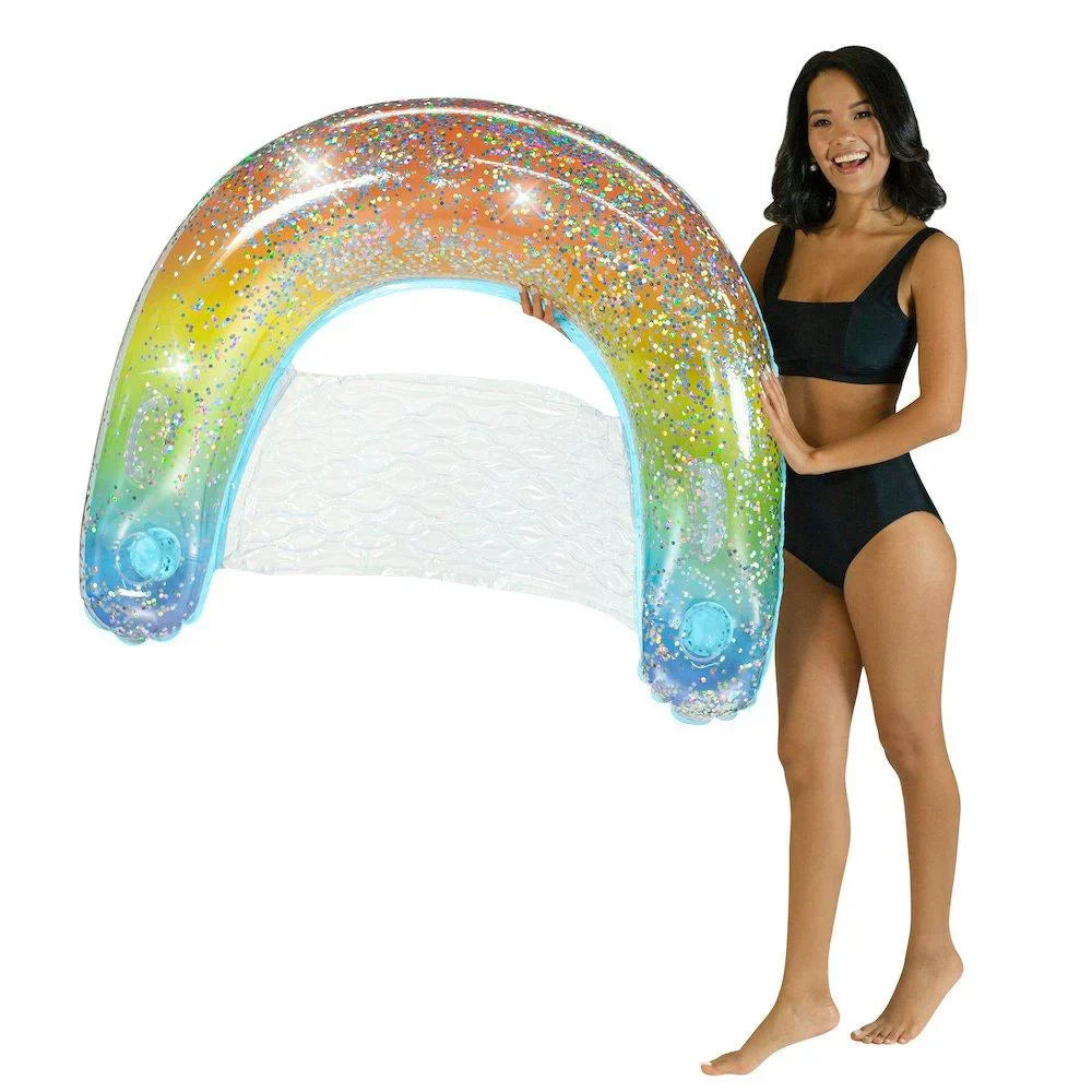 PoolCandy Rainbow Collection Party Pack with Deluxe Sun Chair and Jumbo Pool Noodle
