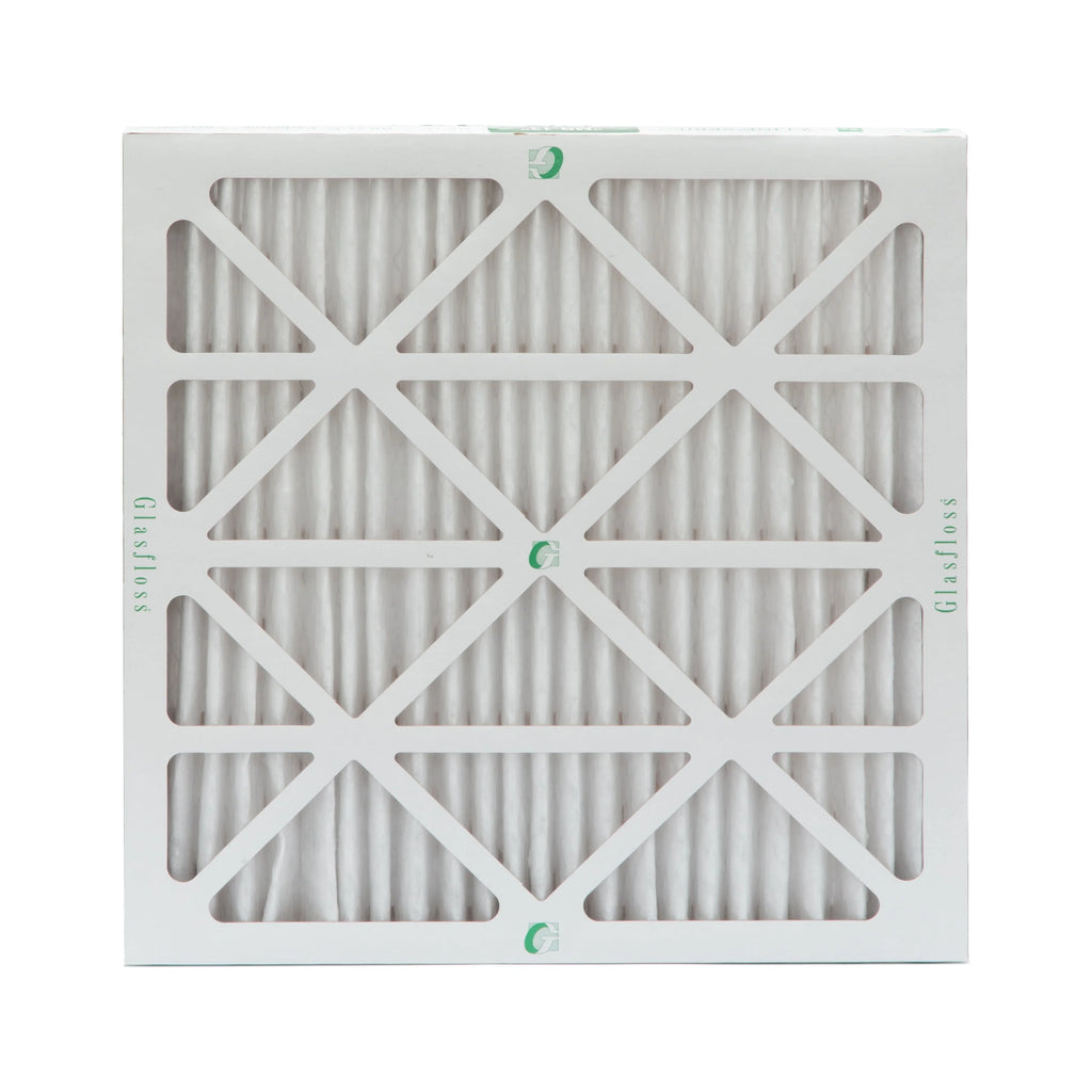 3 Pack of 24x24x2  13 Pleated 2" Inch Air Filters by Glasfloss. Actual Size: 23-3/8 x 23-3/8 x 1-3/4