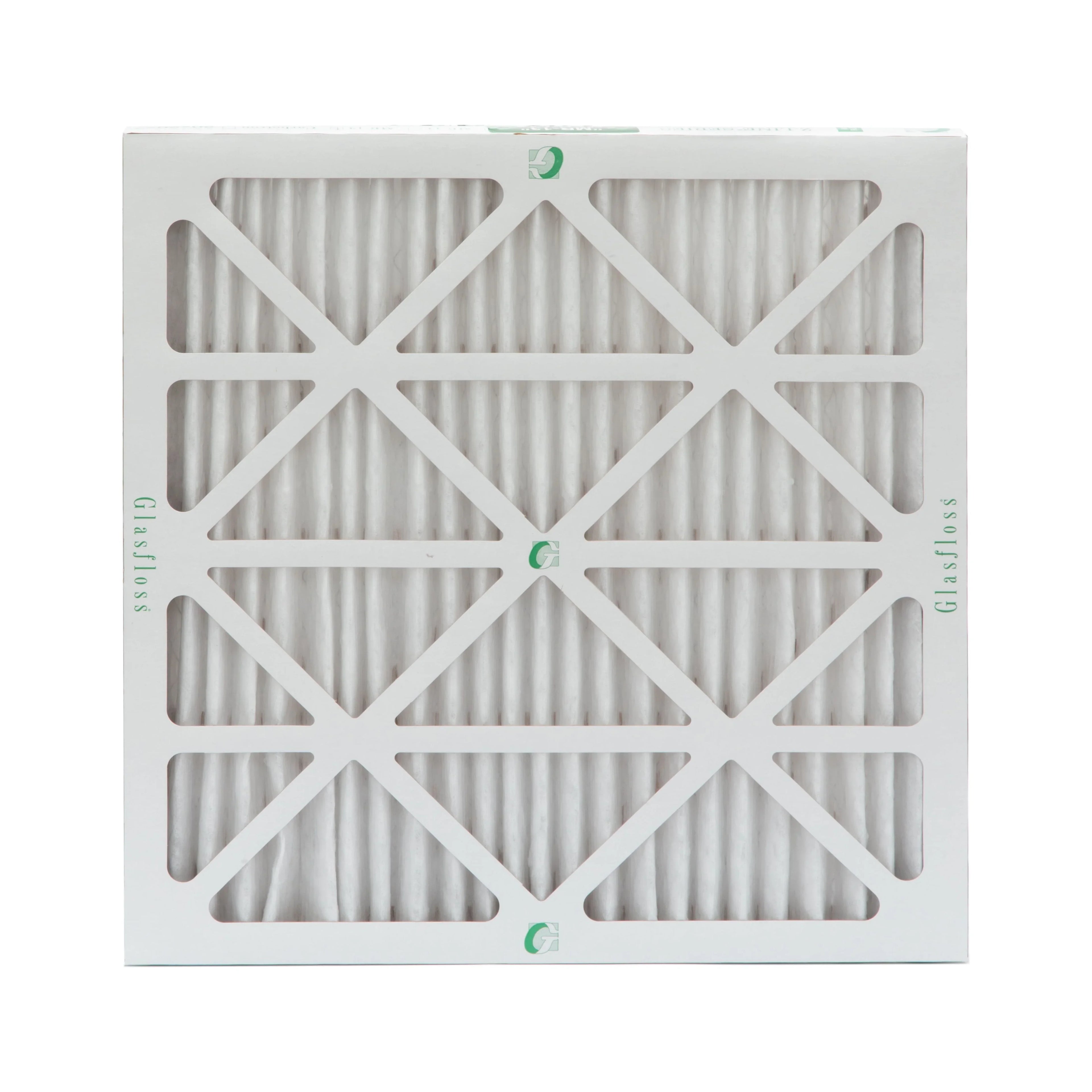 3 Pack of 24x24x2  13 Pleated 2" Inch Air Filters by Glasfloss. Actual Size: 23-3/8 x 23-3/8 x 1-3/4
