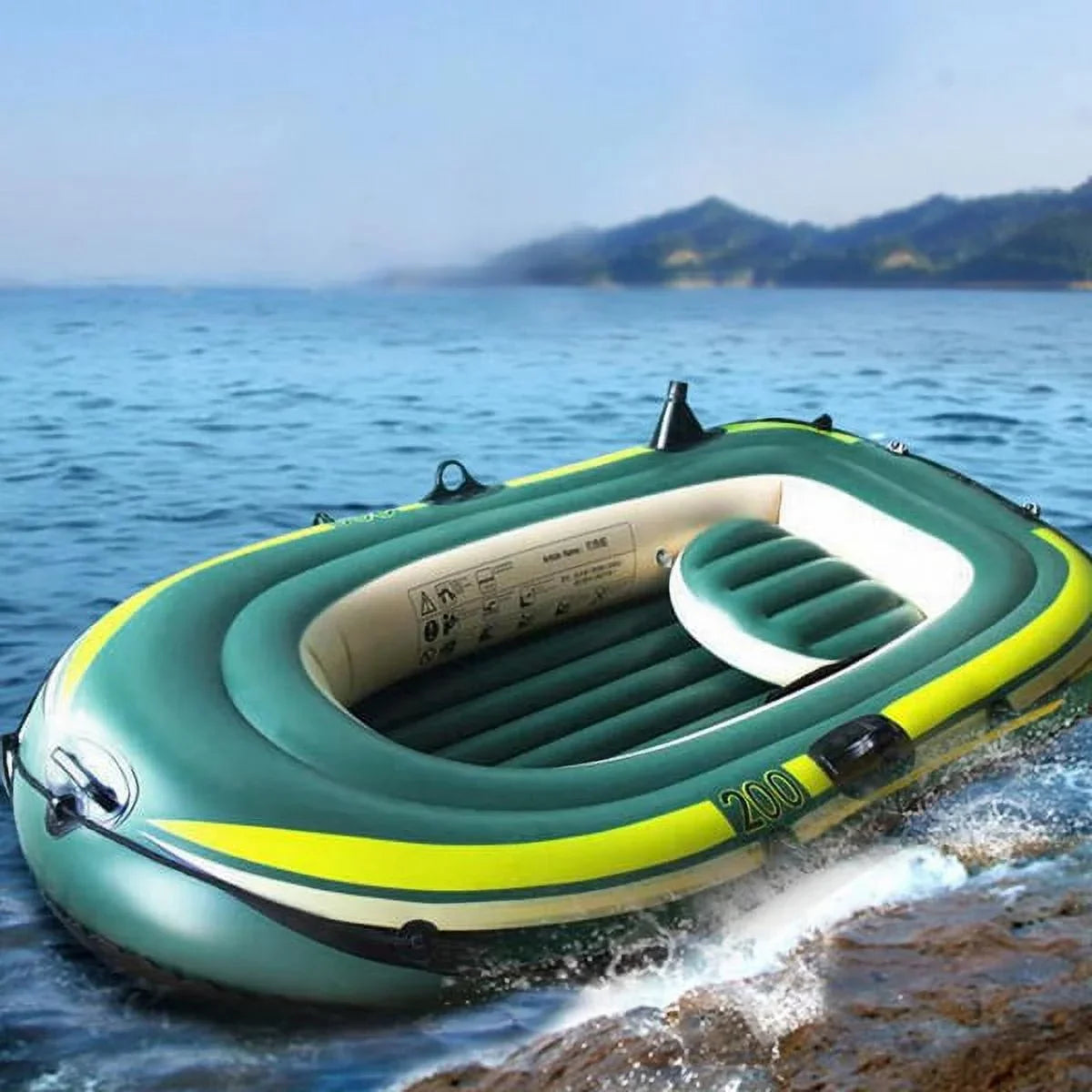 Eastbuy Green  Inflatable Two/Three Person Rowing Air Boat Fishing Drifting Diving Tool