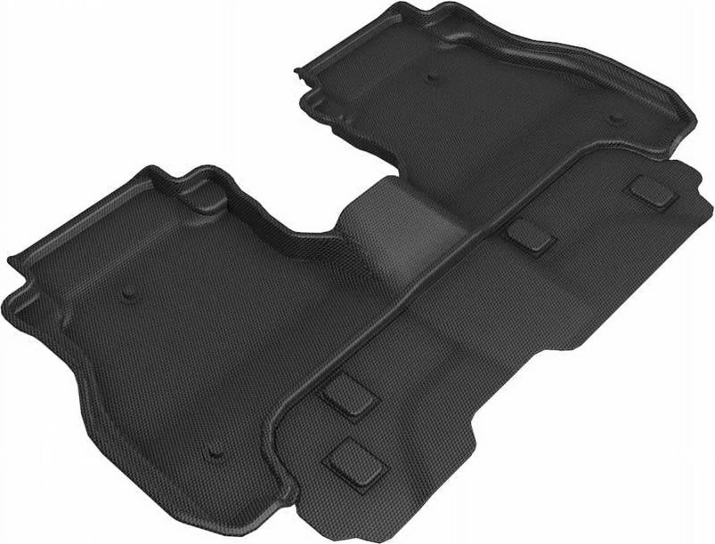 3D MAXpider 2020-2024 Fits Jeep Gladiator  2nd Row Kagu Carbon Fiber Embossed Pattern Black Floor Mats