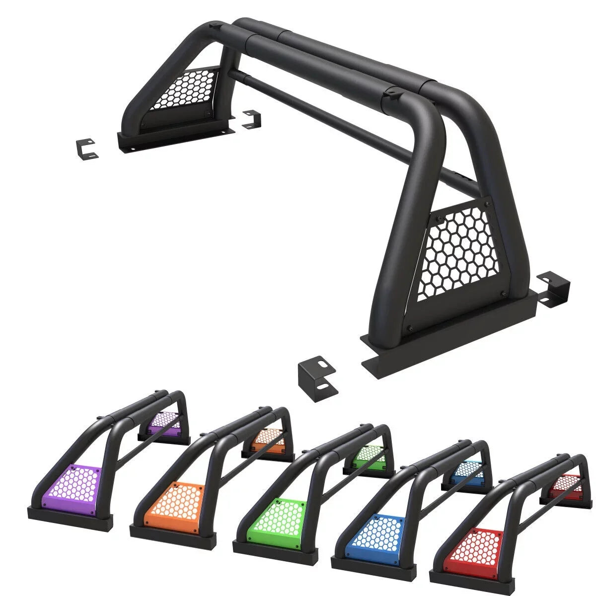 62.9-74.7" Adjustable Truck Roll Sport Bar Chase Rack Bed Bar Fit For 1999-2013 and 2019-2023 Chevy silverado/ sierra